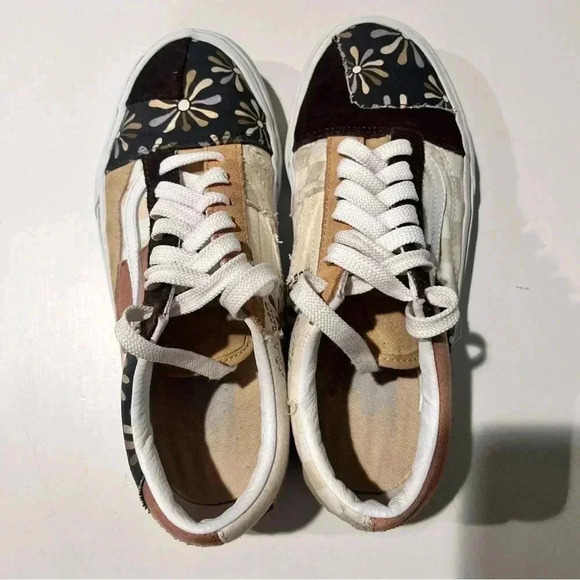 Urban outfitters Vans Old Skool Divine‎ Patchwork Sneaker womens 7 mens 5.5 - Picture 3 of 10